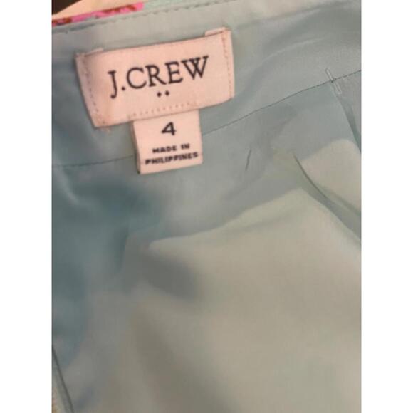 J Crew Floral Sateen Pencil Skirt Size 4 Fresh Spearmint Multicolored NWT $80 - Picture 7 of 9